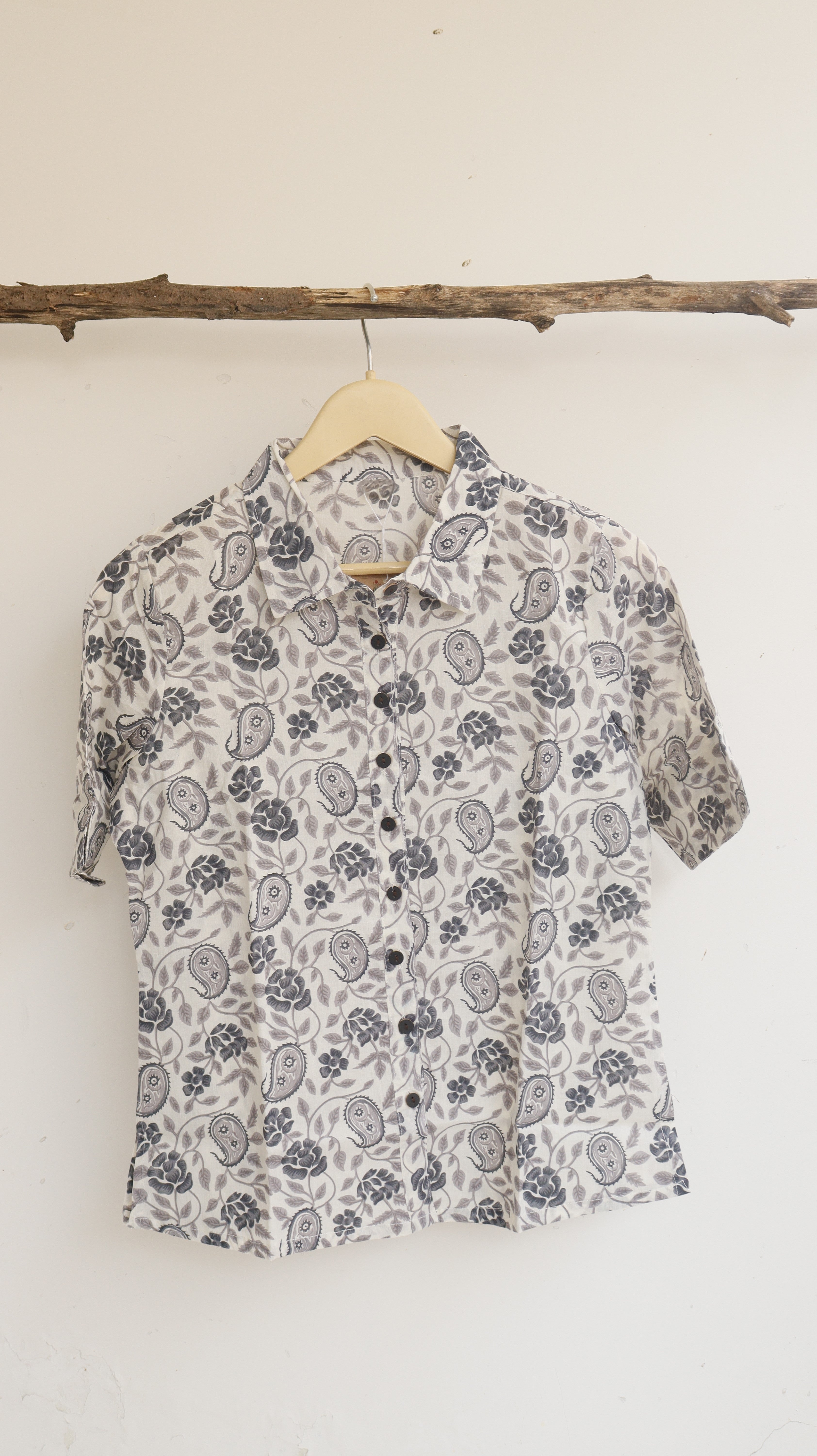 Grey Paisley Shirt
