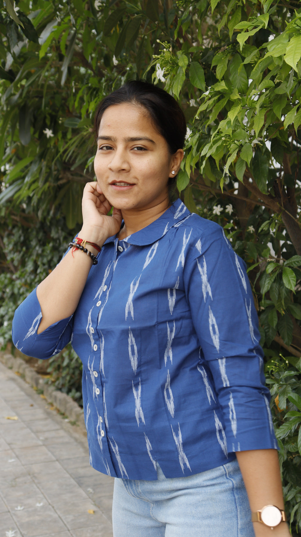 Ikat Crop Shirt