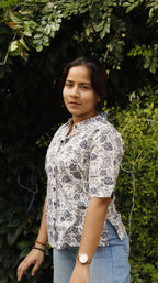 Grey Paisley Shirt