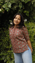 Ajrakh Motif Shirt