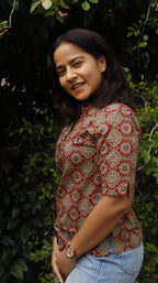 Ajrakh Motif Shirt