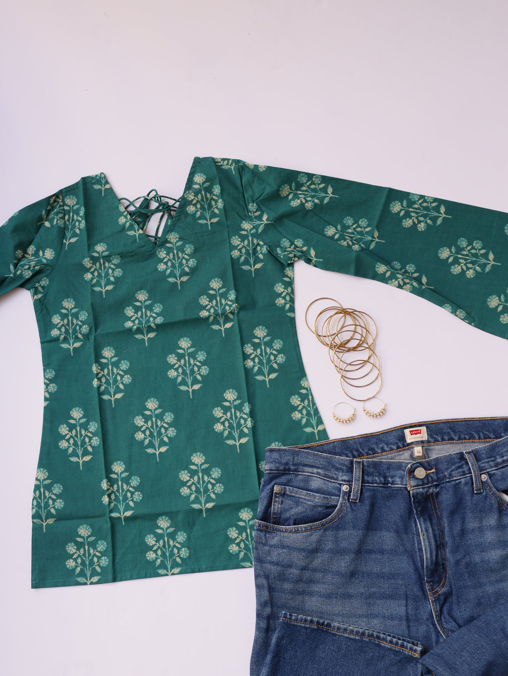 Emerald Blue Kurti