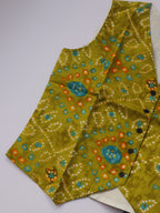 Olive Bandhani Vest