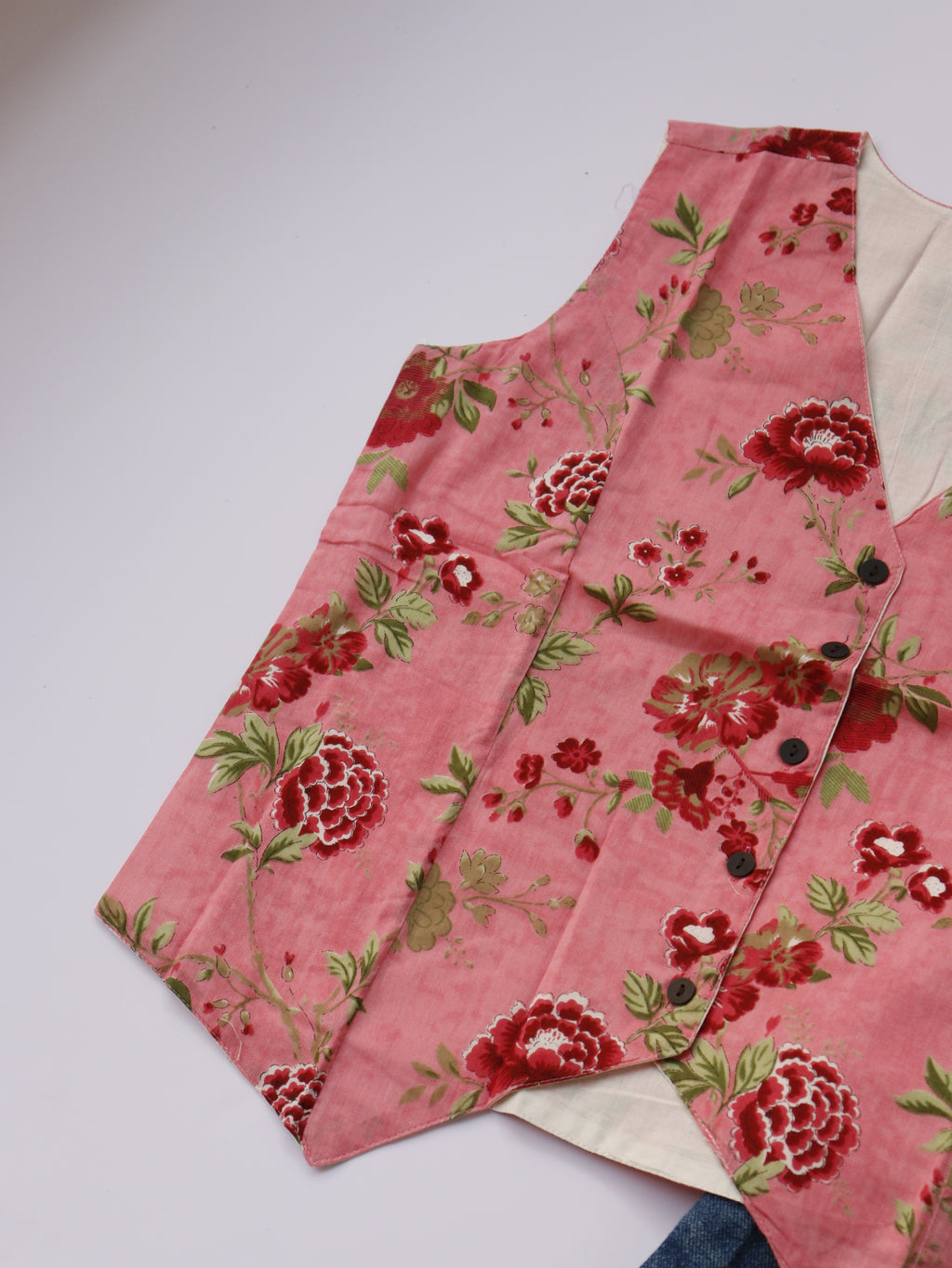 Pink Floral Vest