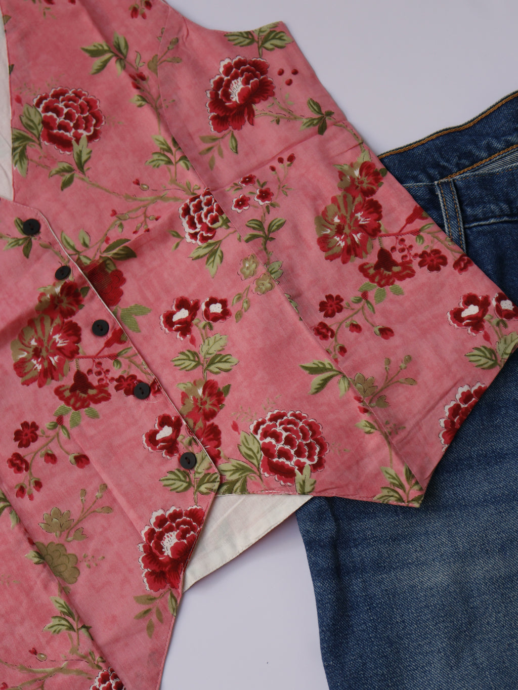 Pink Floral Vest