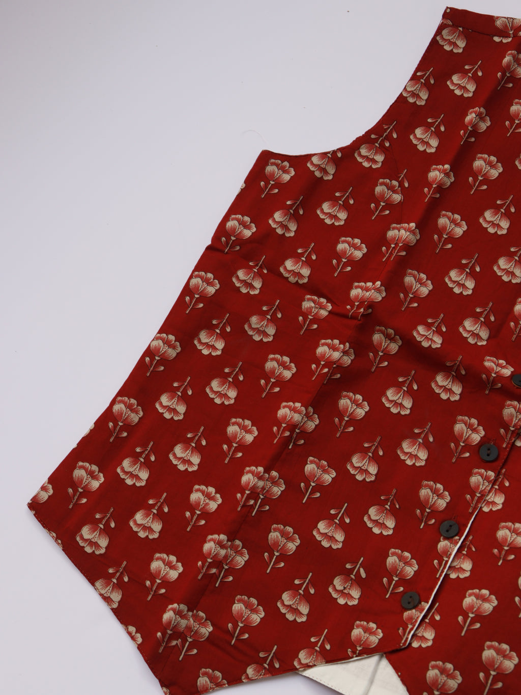 Red Floral Vest