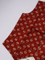 Red Floral Vest