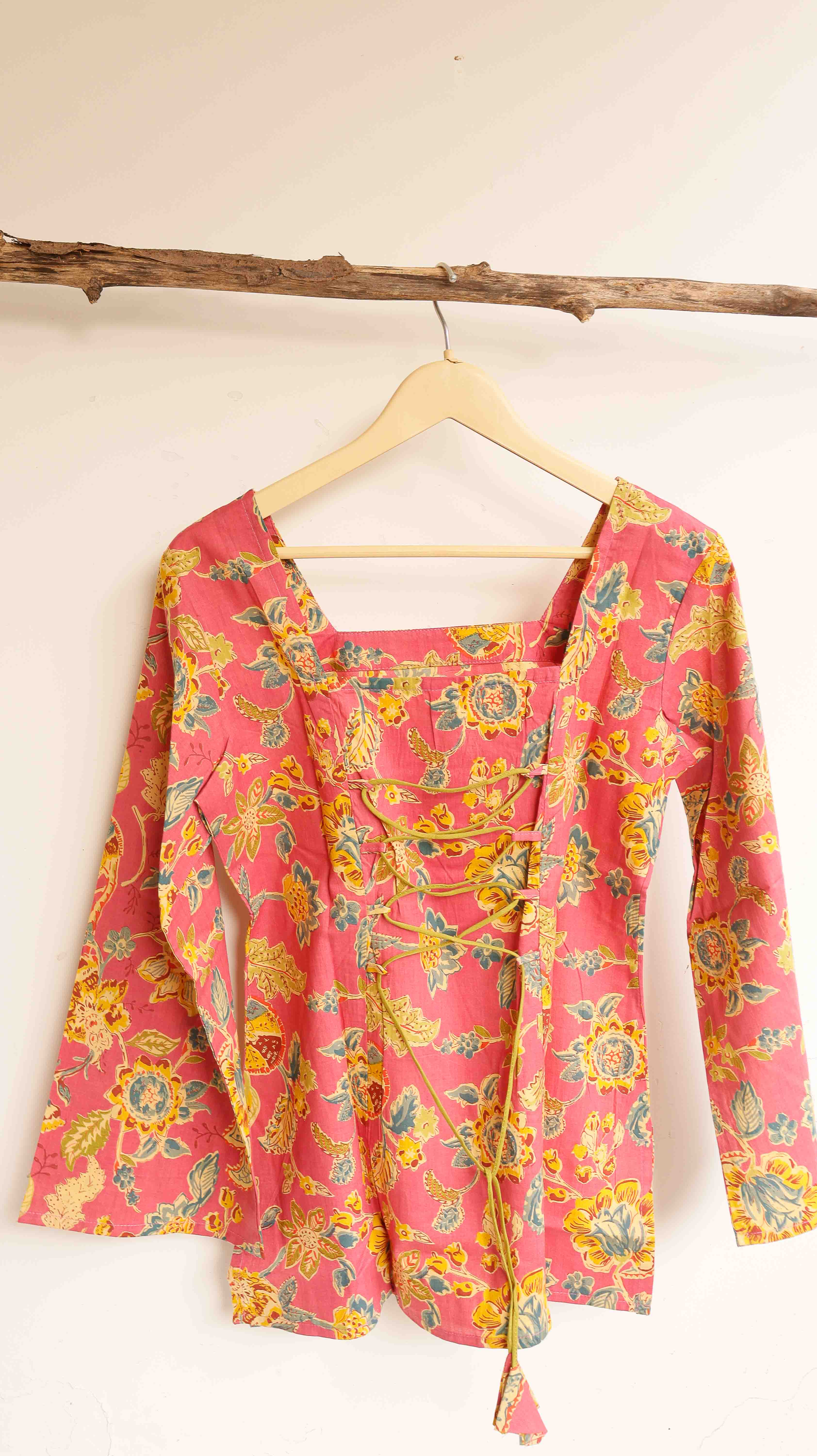 Coral Bloom Kurti