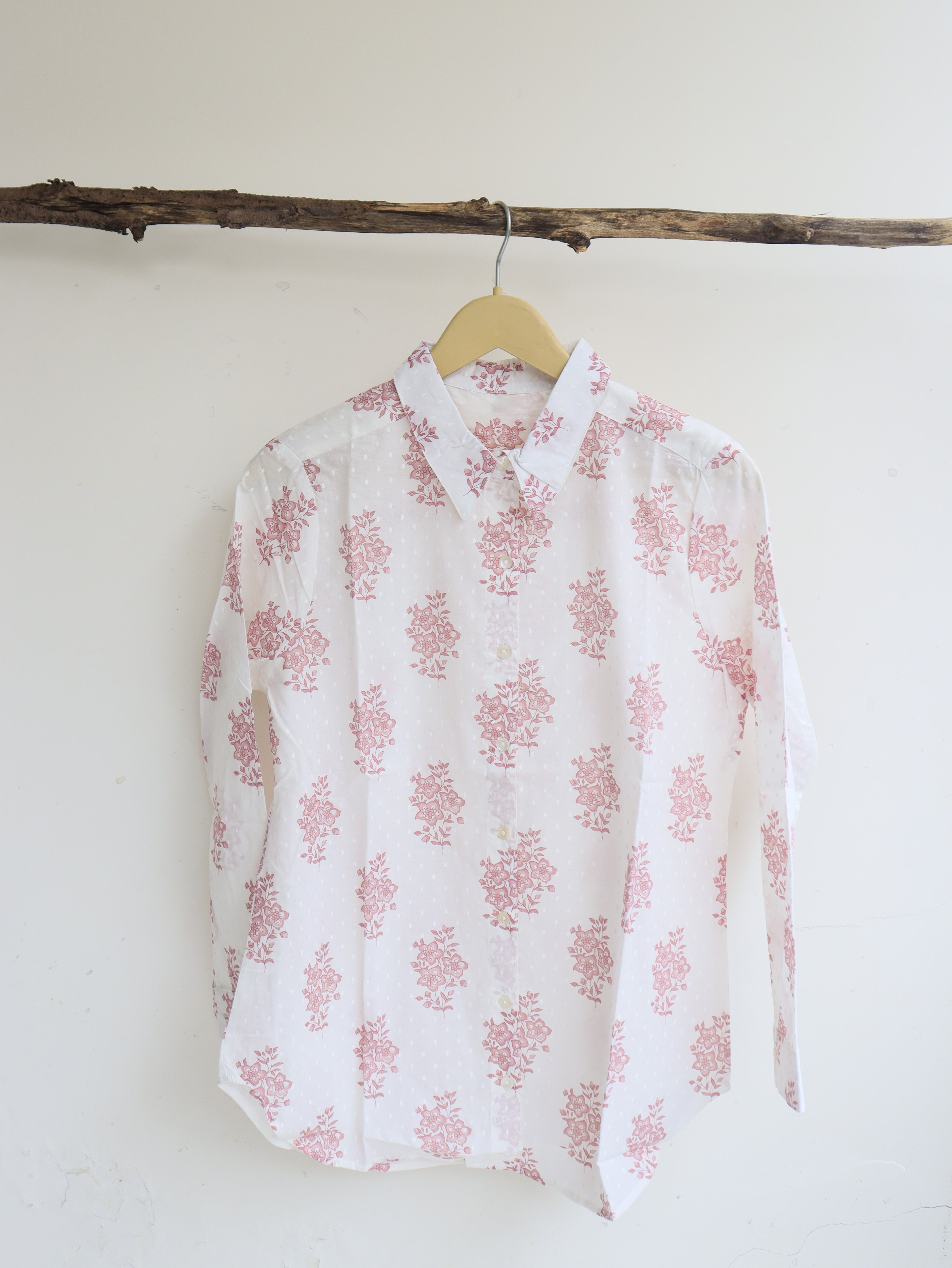 White Floral Shirt