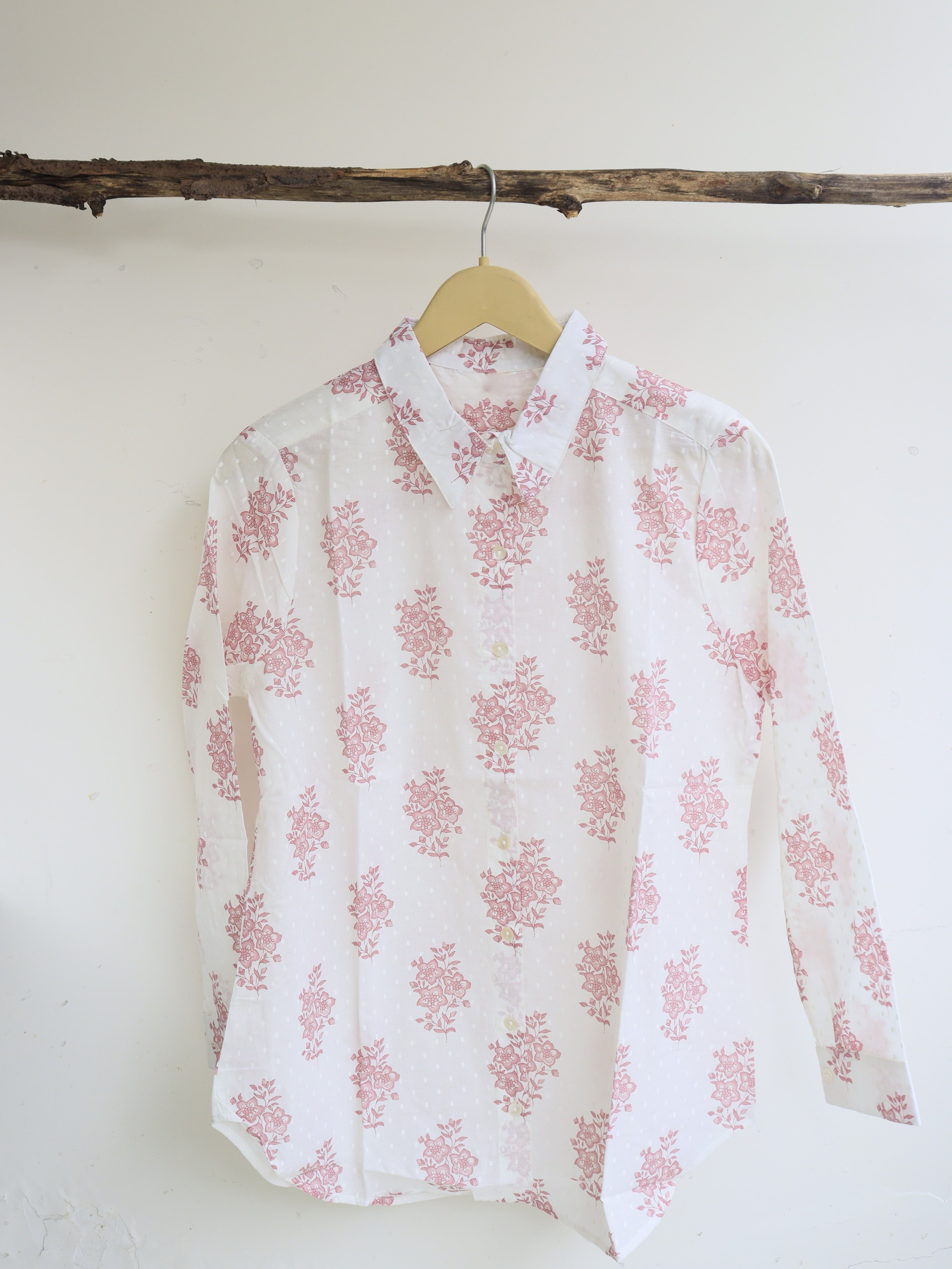 White Floral Shirt