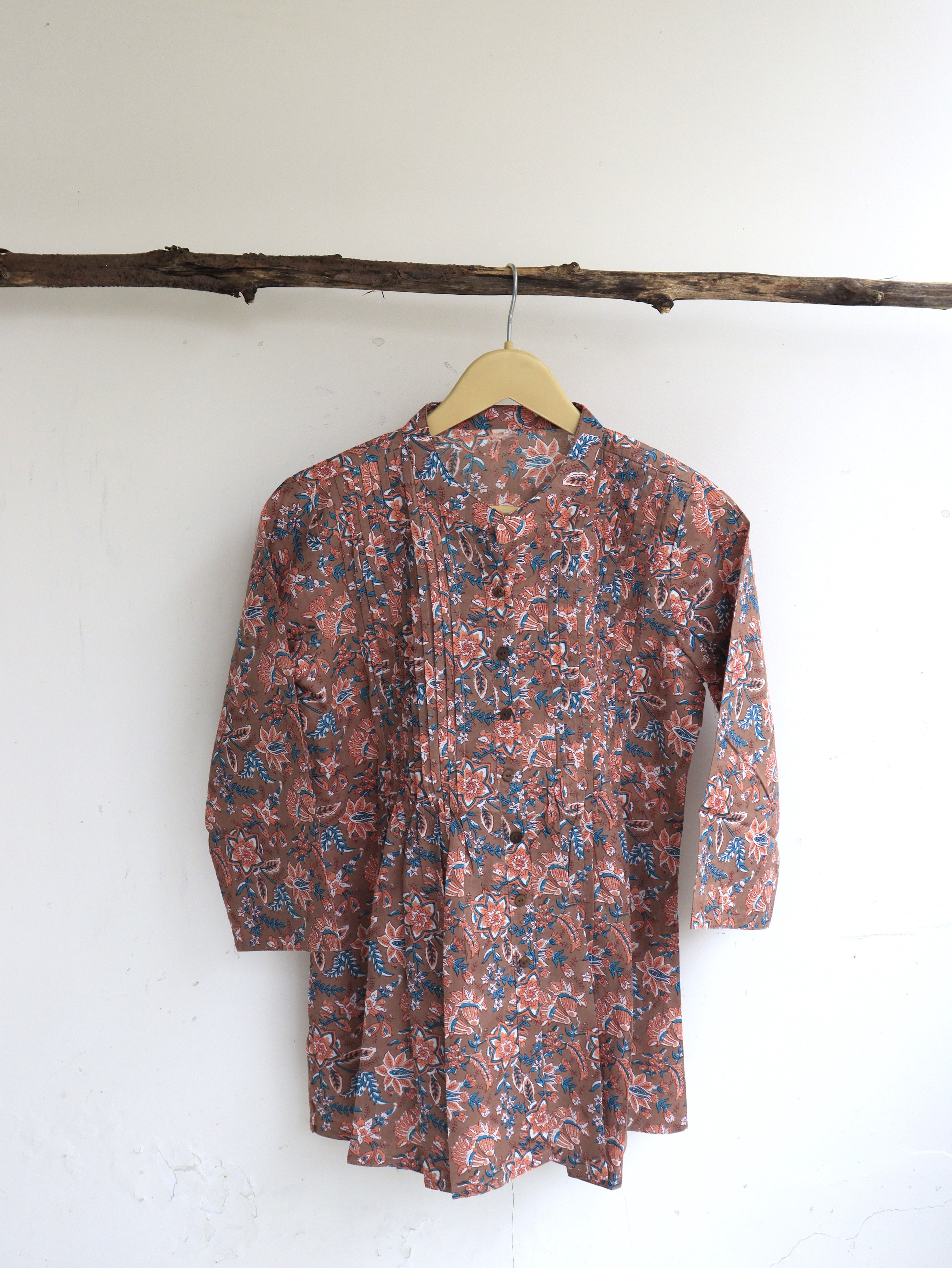Brown Floral Top
