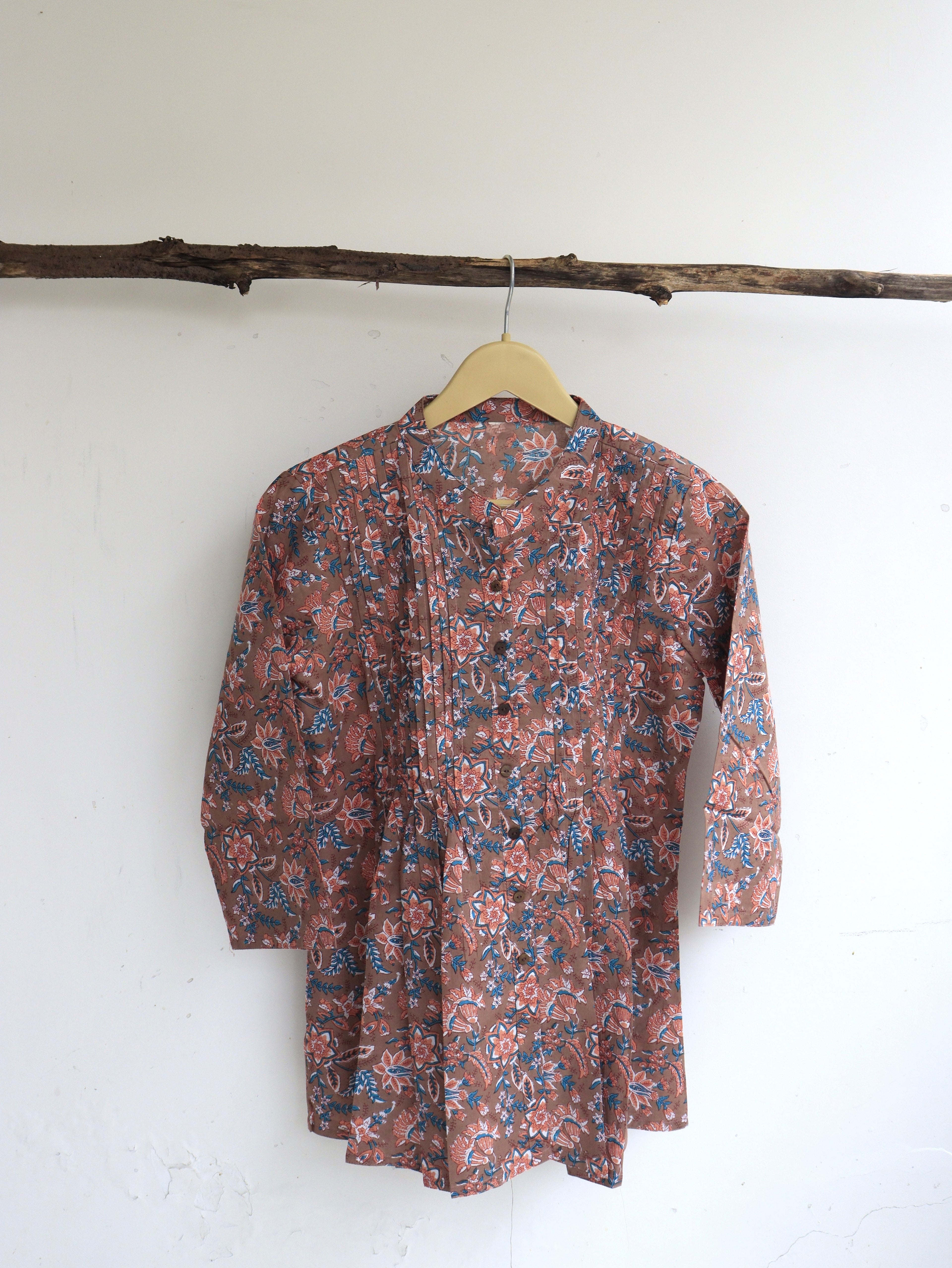 Brown Floral Top